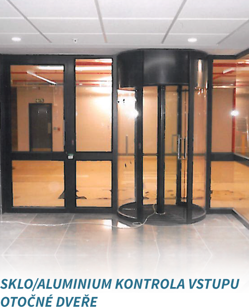 sklo aluminium kontrola vstupu otocne dvere