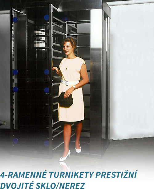 4 ramenne turnikety prestizni dvojite sklo/nerez